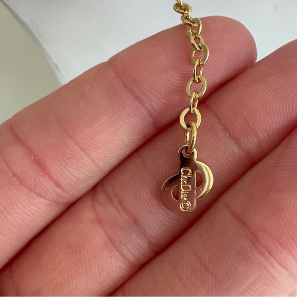 Christian Dior Gold Necklace with Crystal Accents - Picture 7 of 11